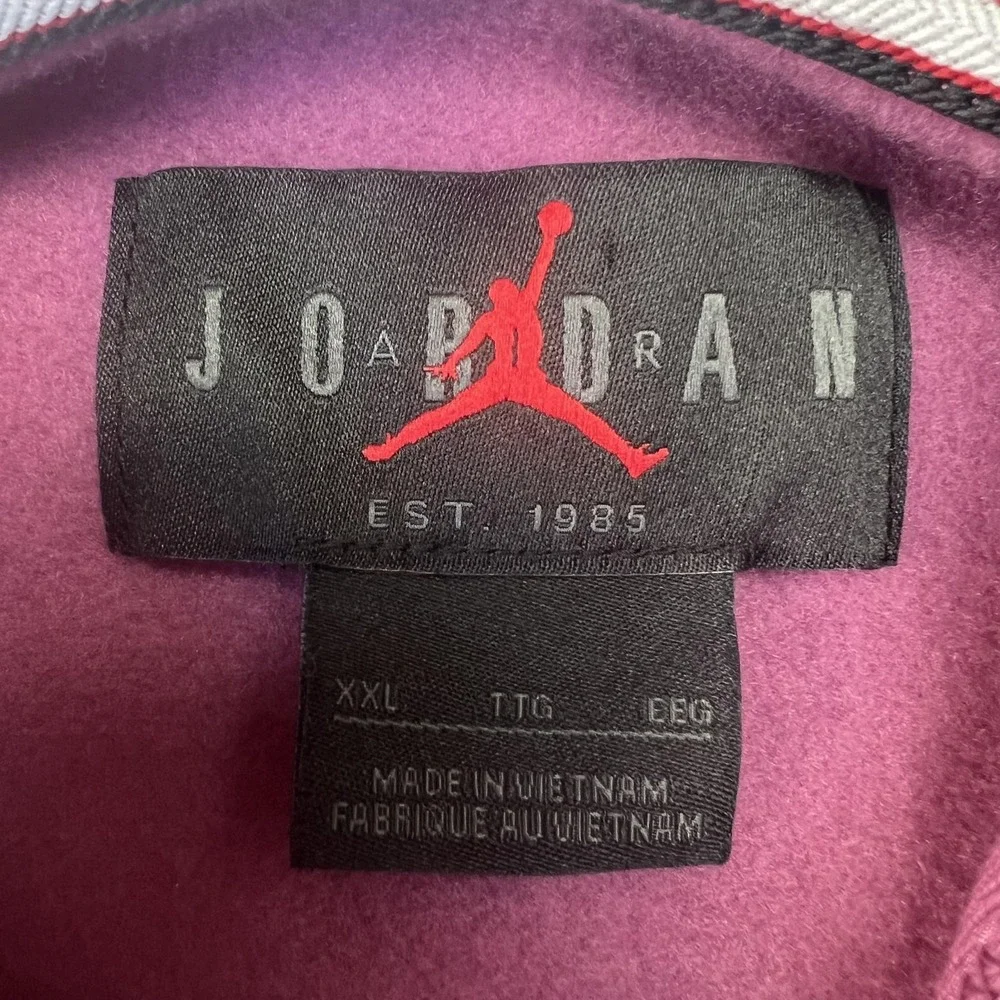 Jordan Hoodie Mens 2XL Purple Pullover Fleece Lined Graphic‎ DJ0210-507